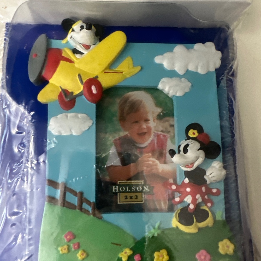 Mickey stuff for kids mini photo frame airplane 2x3 Mickey Minnie Mouse Disney